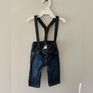 Carters 3 month jeans with suspenders
